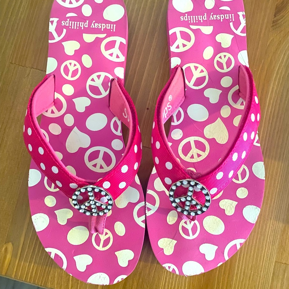 Cute Peace Sign Y2K Sandals